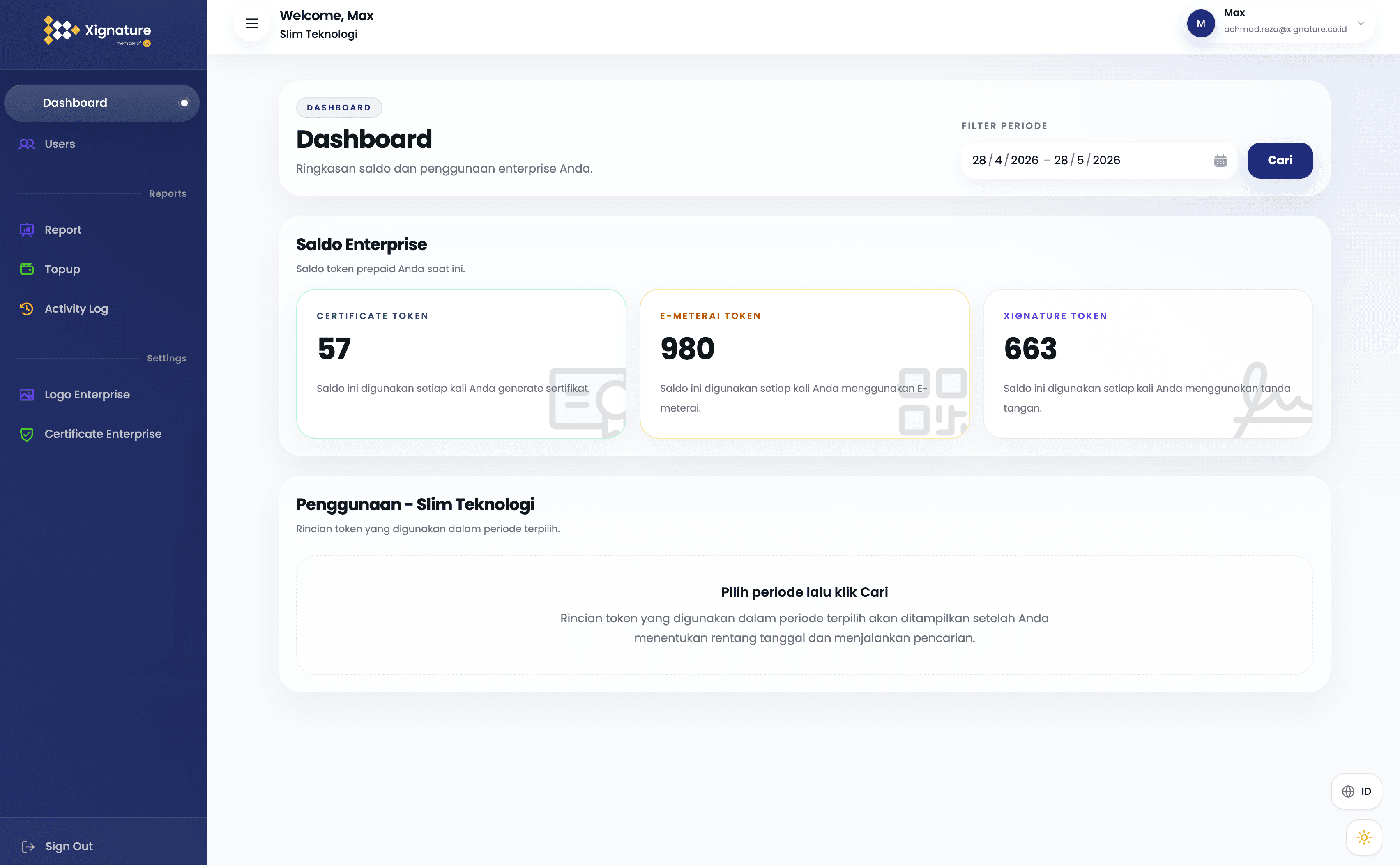 Xignature Enterprise Mockup